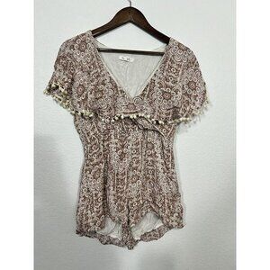 Money Belle Boutique Romper Size Large Boho